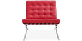 Mies Barcelona Pavilion Chair with Footrest | Red